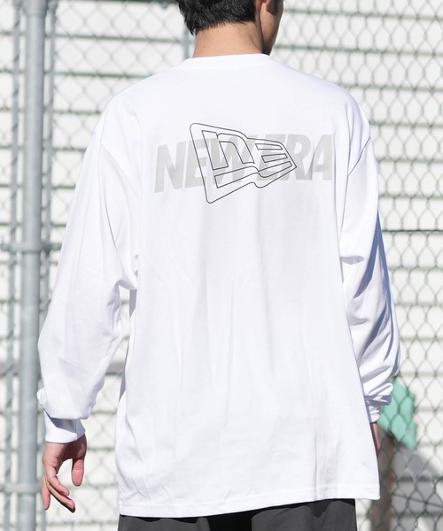 NEW ERAロンT мужская футболка Mens Pufforams T-shirt Overlap Logo — New Era футболка с логотипом