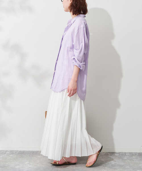 ⭐︎値下げ〜【新品】IENA maison リネンコットンブラウス 追加》リネンコットンレギュラーシャツ（シャツ/ブラウス）｜SLOBE