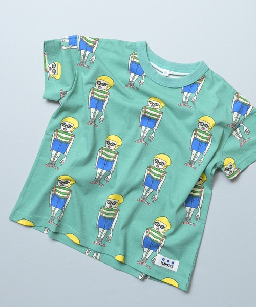 MARKEY'S(マーキーズ)の「総柄ワイド半袖Tシャツ(Tシャツ/カットソー・キッズ・グリーン系その他/クリーム/チャコール/ブラック系その他/ベージュ系その他/ライトピンク/ホワイト系その他/イエロー系その他/ブルー/ピンク系その他・M/S/XS/LL/L)」の6枚目の写真