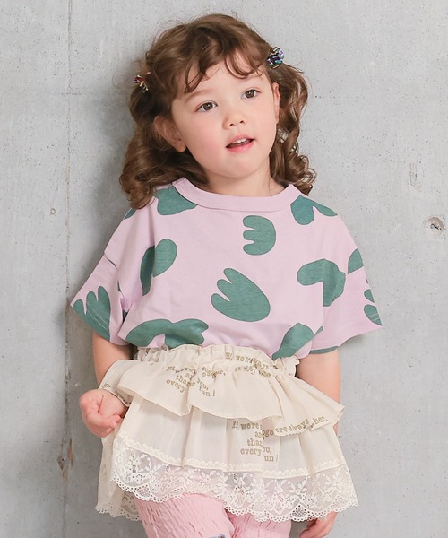 MARKEY'S(マーキーズ)の「総柄ワイド半袖Tシャツ(Tシャツ/カットソー・キッズ・グリーン系その他/クリーム/チャコール/ブラック系その他/ベージュ系その他/ライトピンク/ホワイト系その他/イエロー系その他/ブルー/ピンク系その他・M/S/XS/LL/L)」の10枚目の写真