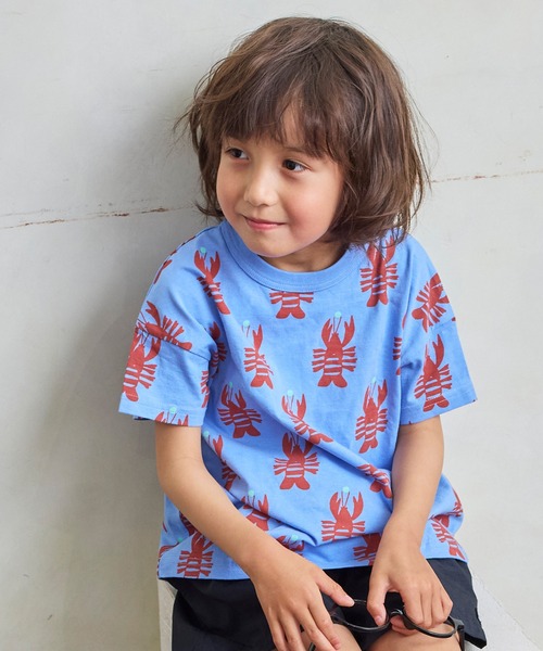 MARKEY'S(マーキーズ)の「総柄ワイド半袖Tシャツ(Tシャツ/カットソー・キッズ・グリーン系その他/クリーム/チャコール/ブラック系その他/ベージュ系その他/ライトピンク/ホワイト系その他/イエロー系その他/ブルー/ピンク系その他・M/S/XS/LL/L)」の7枚目の写真