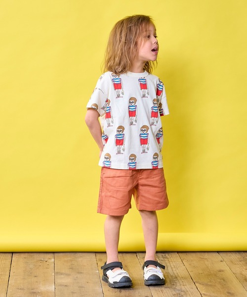 MARKEY'S(マーキーズ)の「総柄ワイド半袖Tシャツ(Tシャツ/カットソー・キッズ・グリーン系その他/クリーム/チャコール/ブラック系その他/ベージュ系その他/ライトピンク/ホワイト系その他/イエロー系その他/ブルー/ピンク系その他・M/S/XS/LL/L)」の12枚目の写真