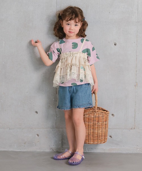 MARKEY'S(マーキーズ)の「総柄ワイド半袖Tシャツ(Tシャツ/カットソー・キッズ・グリーン系その他/クリーム/チャコール/ブラック系その他/ベージュ系その他/ライトピンク/ホワイト系その他/イエロー系その他/ブルー/ピンク系その他・M/S/XS/LL/L)」の18枚目の写真