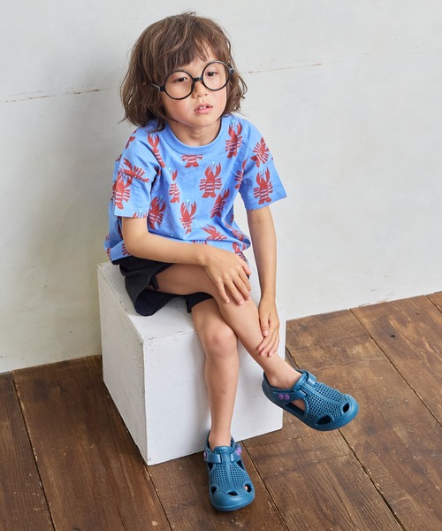 MARKEY'S(マーキーズ)の「総柄ワイド半袖Tシャツ(Tシャツ/カットソー・キッズ・グリーン系その他/クリーム/チャコール/ブラック系その他/ベージュ系その他/ライトピンク/ホワイト系その他/イエロー系その他/ブルー/ピンク系その他・M/S/XS/LL/L)」の22枚目の写真