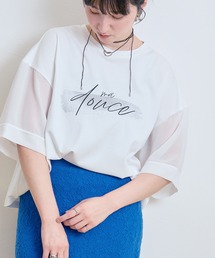LHELBIE（レルビエ）の「シアースリーブプリントT（Tシャツ/カットソー）」