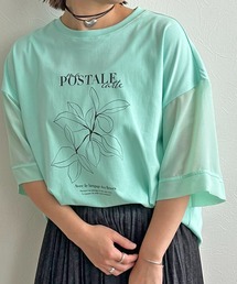 LHELBIE（レルビエ）の「シアースリーブプリントT（Tシャツ/カットソー）」