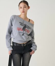 WHO'S WHO gallery | ELIOT  RHINESTONE COMPACT OFF-SHOULDER(スウェット)