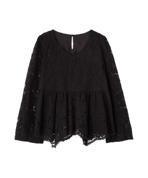 PROPORTION BODY DRESSING(プロポーションボディドレッシング)の「<ウォッシャブル>レースペプラムブラウス / 1216110205(シャツ/ブラウス・レディース・ホワイト系その他/ブルー/ブラック・MEDIUM/SMALL)」の4枚目の写真