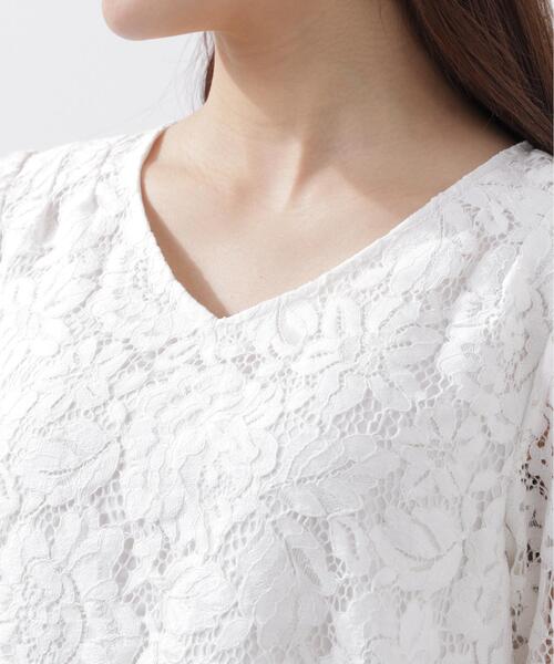 PROPORTION BODY DRESSING（プロポーションボディドレッシング）の「＜ウォッシャブル＞レースペプラムブラウス / 1216110205（シャツ/ブラウス・レディース・ホワイト系その他/ブルー/ブラック・MEDIUM/SMALL）」の5枚目の写真