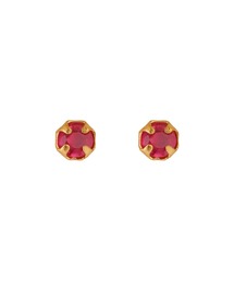 ピアス（両耳用）（レッド/赤色系・ステンレス）ファッション通販