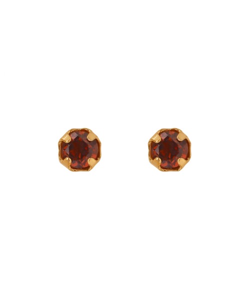 ピアス（両耳用）（レッド/赤色系・ステンレス）ファッション通販