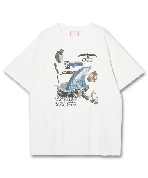 Common Noun(コモン ナウン)の「“SEA” Yumi Matsushita 半袖T(Tシャツ/カットソー・レディース・ボルドー/ホワイト/ブルー系その他/ブラック系その他/ピンク・XL/L/M)」の6枚目の写真