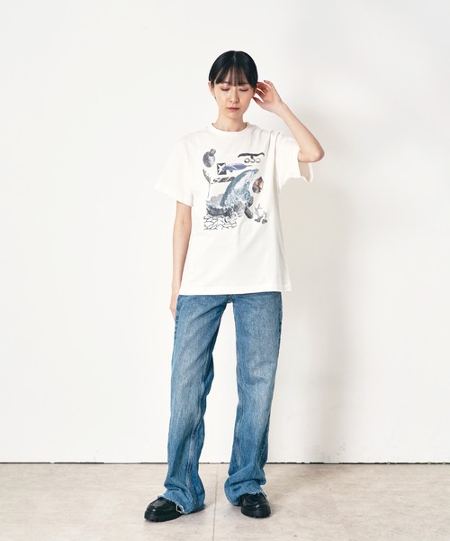 Common Noun(コモン ナウン)の「“SEA” Yumi Matsushita 半袖T(Tシャツ/カットソー・レディース・ボルドー/ホワイト/ブルー系その他/ブラック系その他/ピンク・XL/L/M)」の21枚目の写真