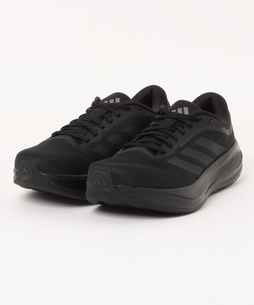 adidas(アディダス)の「adidas アディダス RESPONSE RUNNER 2【軽量】メンズスニーカー ランニングシューズ(レスポンスランナー2) KJ1737 コアブラック/コアブラック/グレーファイブ(スニーカー・メンズ・ブラック×ブラック・25.5cm/26.0cm/26.5cm/27.0cm/27.5cm/28.0cm/28.5cm/29.0cm/30.0cm/31cm)」の1枚目の写真