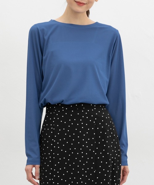 Honeys(ハニーズ)の「シアーTシャツ(Tシャツ/カットソー・レディース・ホワイト系その他/アイボリー/ブルー/ブラック/ライム・L/M/LL/S)」の5枚目の写真