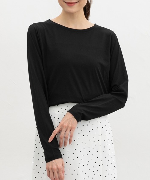 Honeys(ハニーズ)の「シアーTシャツ(Tシャツ/カットソー・レディース・ホワイト系その他/アイボリー/ブルー/ブラック/ライム・L/M/LL/S)」の3枚目の写真