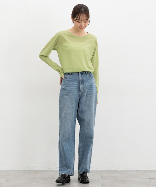 Honeys(ハニーズ)の「シアーTシャツ(Tシャツ/カットソー・レディース・ホワイト系その他/アイボリー/ブルー/ブラック/ライム・L/M/LL/S)」の8枚目の写真