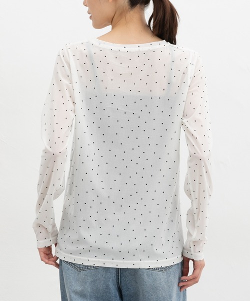 Honeys(ハニーズ)の「シアーTシャツ(Tシャツ/カットソー・レディース・ホワイト系その他/アイボリー/ブルー/ブラック/ライム・L/M/LL/S)」の14枚目の写真