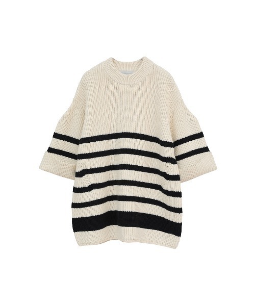 CLANE(クラネ)の「OVER HALF SLEEVE KNIT TOPS(ニット/セーター・レディース・グリーン/ブラック/ホワイト系・1/2)」の22枚目の写真