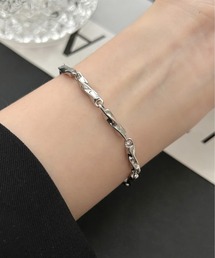 M2SUQARED（エムツースクエア）の「【M2SUQARED/エムツースクエア】華奢見えウェーブチェーンブレスレット／ゴールド・シルバー（ブレスレット）」