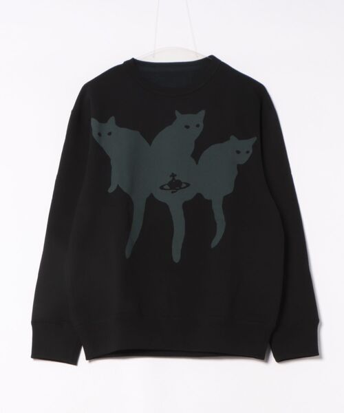 Vivienne Westwood（ヴィヴィアンウエストウッド）の「CATS　SWEATSHIRT（Tシャツ/カットソー・レディース・ブラック/ベージュ・38）」の2枚目の写真
