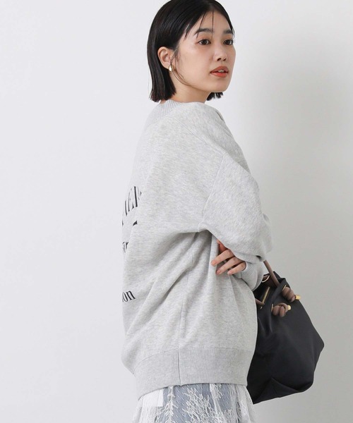 Gready Brilliant（グレディブリリアン）の「ダブルフェイスバックロゴＶネックニット（ニット/セーター・レディース・トップグレー/グリーン・FREE）」の12枚目の写真