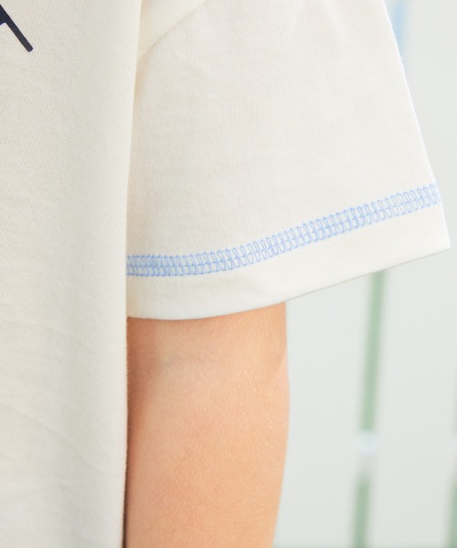 combimini(コンビミニ)の「デイリーTシャツ(マリン)(Tシャツ/カットソー・キッズ・オフホワイト/ネイビー・130/120/110/100/90/80)」の8枚目の写真