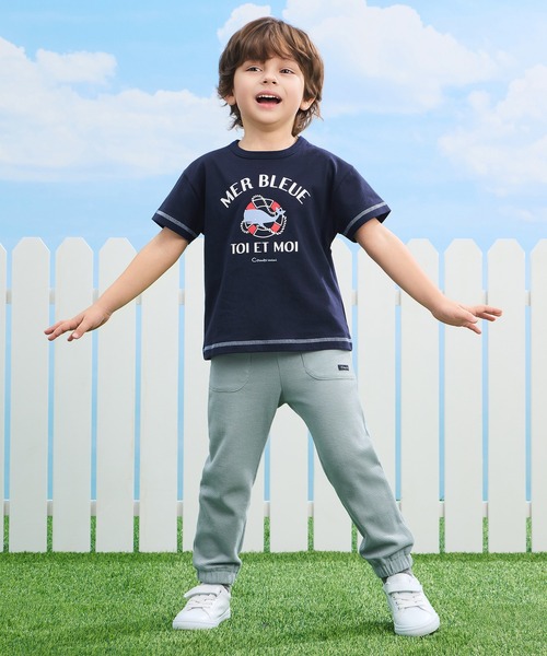 combimini(コンビミニ)の「デイリーTシャツ(マリン)(Tシャツ/カットソー・キッズ・オフホワイト/ネイビー・130/120/110/100/90/80)」の9枚目の写真