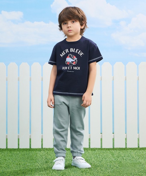 combimini(コンビミニ)の「デイリーTシャツ(マリン)(Tシャツ/カットソー・キッズ・オフホワイト/ネイビー・130/120/110/100/90/80)」の10枚目の写真