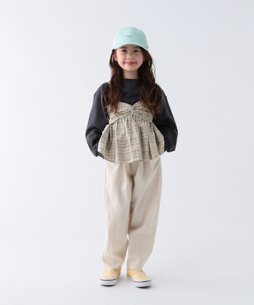BAYFLOW（ベイフロー）の「[メンズとお揃い♪]テックリネンバレルパンツ(KIDS)（その他パンツ・キッズ・オフホワイト/カーキ/ブラック・150cm/130cm/110cm）」の4枚目の写真