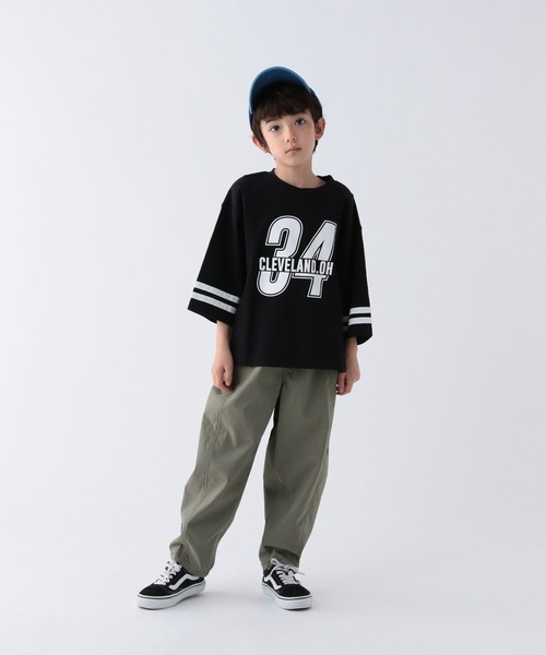 BAYFLOW（ベイフロー）の「[メンズとお揃い♪]テックリネンバレルパンツ(KIDS)（その他パンツ・キッズ・オフホワイト/カーキ/ブラック・150cm/130cm/110cm）」の19枚目の写真