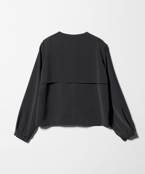 A DAY IN THE LIFE UNITED ARROWS(アデイインザライフユナイテッドアローズ)の「ツイル ノーカラー ブルゾン ‐ウォッシャブル‐<A DAY IN THE LIFE>(ブルゾン・レディース・ベージュ/ダークグレー・FREE)」の9枚目の写真