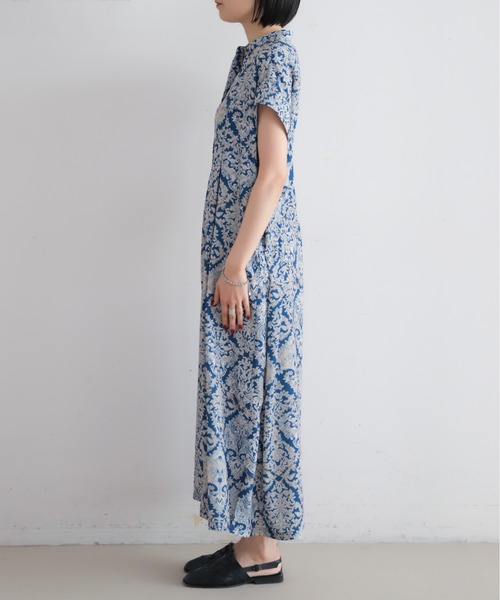 NOMBRE IMPAIR(ノンブルアンペール)の「【予約】ダイヤボタニカルプリント バンドカラーワンピース(ワンピース・レディース・ブルー・FREE)」の20枚目の写真