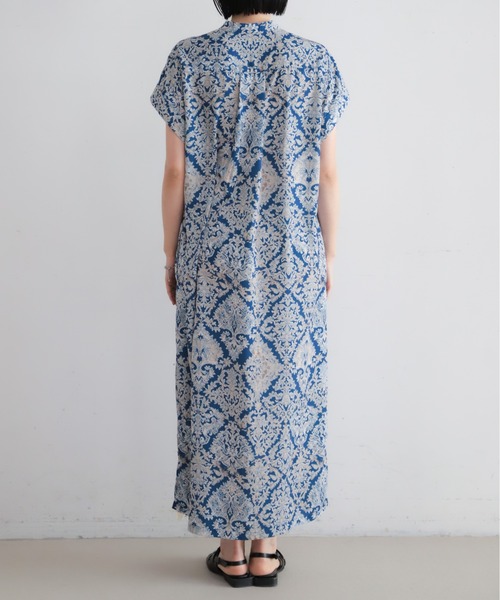 NOMBRE IMPAIR(ノンブルアンペール)の「【予約】ダイヤボタニカルプリント バンドカラーワンピース(ワンピース・レディース・ブルー・FREE)」の21枚目の写真