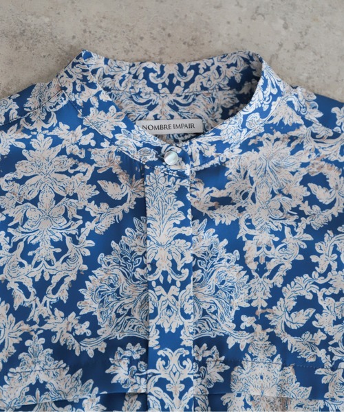 NOMBRE IMPAIR(ノンブルアンペール)の「【予約】ダイヤボタニカルプリント バンドカラーワンピース(ワンピース・レディース・ブルー・FREE)」の13枚目の写真