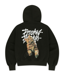W CRUSH TAG KITTY HOODIE - BLACK