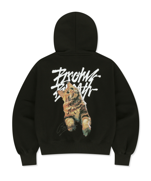 BROWNBREATH(ブラウンブレス)の「W CRUSH TAG KITTY HOODIE - BLACK(パーカー・レディース・その他・SMALL/MEDIUM)」の1枚目の写真