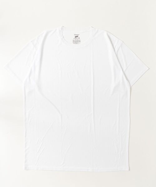HANES(ヘインズ)の「【Hanes/ヘインズ】メンズ 大きいサイズ【2枚組】Hanes MOVES スクエアメッシュ クルーネックTシャツ(Tシャツ/カットソー・メンズ・ホワイト/ブラック・5L)」の3枚目の写真