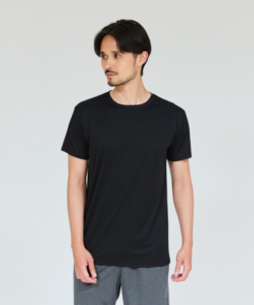 HANES(ヘインズ)の「【Hanes/ヘインズ】メンズ 大きいサイズ【2枚組】Hanes MOVES スクエアメッシュ クルーネックTシャツ(Tシャツ/カットソー・メンズ・ホワイト/ブラック・5L)」の2枚目の写真
