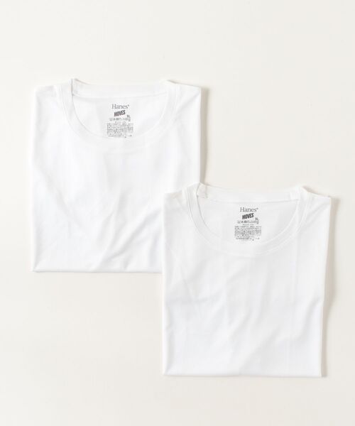 HANES(ヘインズ)の「【Hanes/ヘインズ】メンズ 大きいサイズ【2枚組】Hanes MOVES スクエアメッシュ クルーネックTシャツ(Tシャツ/カットソー・メンズ・ホワイト/ブラック・5L)」の12枚目の写真