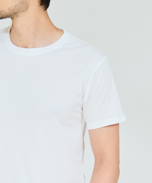 HANES(ヘインズ)の「【Hanes/ヘインズ】メンズ 大きいサイズ【2枚組】Hanes MOVES スクエアメッシュ クルーネックTシャツ(Tシャツ/カットソー・メンズ・ホワイト/ブラック・5L)」の6枚目の写真