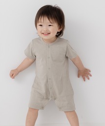chil2（チルツー）の「綿100％ 無地 半袖カバーオール（ロンパース）」