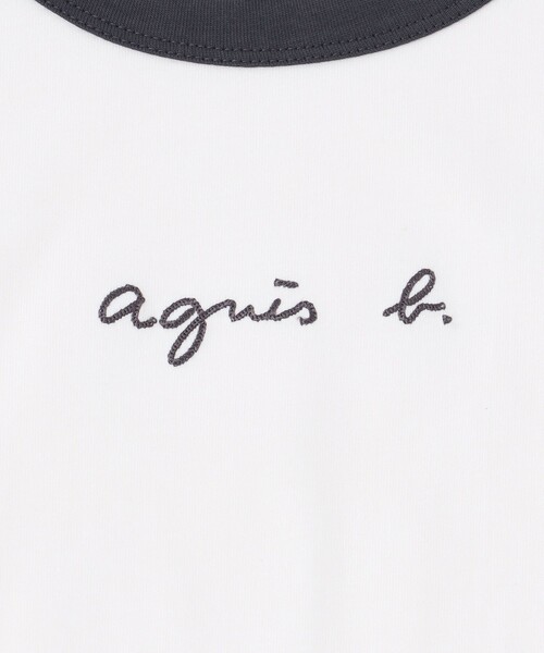 agnes b.(アニエスベー)の「キッズ ロゴ 刺繍 コットン 5分袖 Tシャツ(Tシャツ/カットソー・キッズ・ホワイト系その他・8YEAR/4YEAR/10YEAR/12YEAR/6YEAR)」の6枚目の写真
