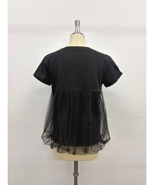 Belta attrice(ベルタアトリーチェ)の「裾バルーンチュール切り替え半袖カットソー(Tシャツ/カットソー・レディース・ブラック/ネイビー/ホワイト・FREE)」の15枚目の写真