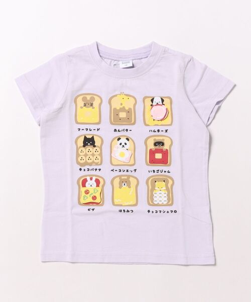 CHEEK ROOM（チークルーム）の「チークルーム いろんなパン Tシャツ（Tシャツ/カットソー・キッズ・サックスブルー/オフホワイト/パープル・80ｃｍ/90cm/100cm/110cm/120cm/130cm）」の3枚目の写真