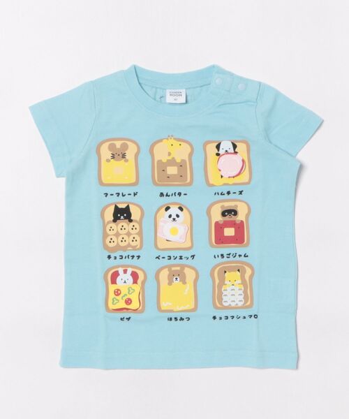 CHEEK ROOM（チークルーム）の「チークルーム いろんなパン Tシャツ（Tシャツ/カットソー・キッズ・サックスブルー/オフホワイト/パープル・80ｃｍ/90cm/100cm/110cm/120cm/130cm）」の2枚目の写真