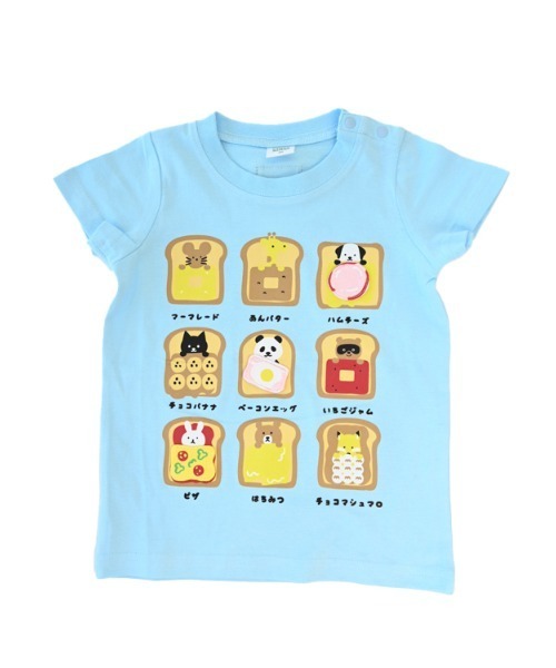 CHEEK ROOM(チークルーム)の「チークルーム いろんなパン Tシャツ(Tシャツ/カットソー・キッズ・サックスブルー/オフホワイト/パープル・80cm/90cm/100cm/110cm/120cm/130cm)」の7枚目の写真