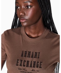 ARMANI EXCHANGE（アルマーニエクスチェンジ）の「【A|X アルマーニ エクスチェンジ】エンブロイダリーロゴ 半袖クルーネックTシャツ REGULAR BOXY（Tシャツ/カットソー）」