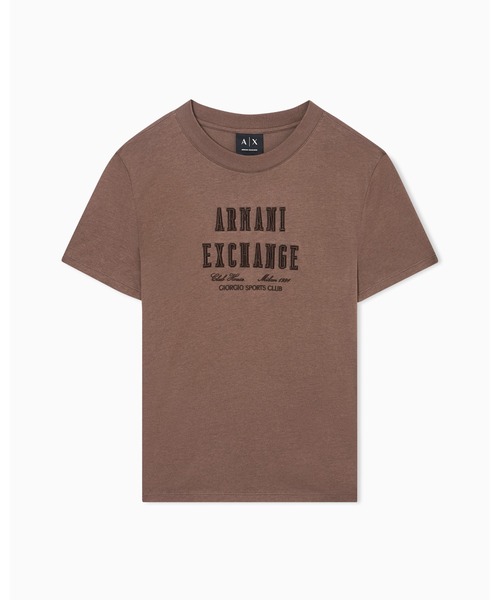ARMANI EXCHANGE(アルマーニエクスチェンジ)の「【A|X アルマーニ エクスチェンジ】エンブロイダリーロゴ 半袖クルーネックTシャツ/REGULAR BOXY(Tシャツ/カットソー・レディース・ホワイト/ブラウン・X-SMALL/X-LARGE/SMALL/MEDIUM/LARGE)」の5枚目の写真