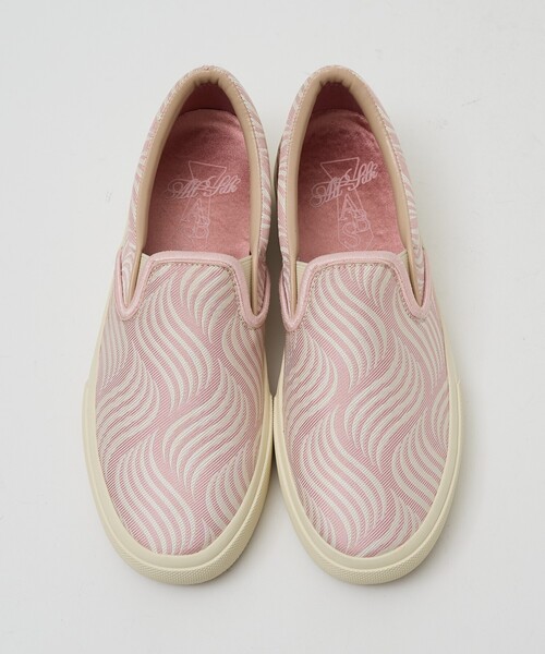 Au BANNISTER（オゥバニスター）の「【シルクネクタイ生地使用】スリッポンスニーカー（スニーカー・レディース・ベージュ/ピンク/ブラック・S/M/L）」の12枚目の写真